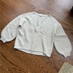 Boden Beige V-Neck Sweater